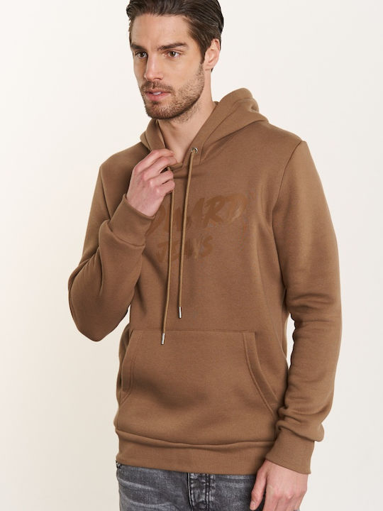 Edward Jeans Men's Hooded Sweatshirt Brown