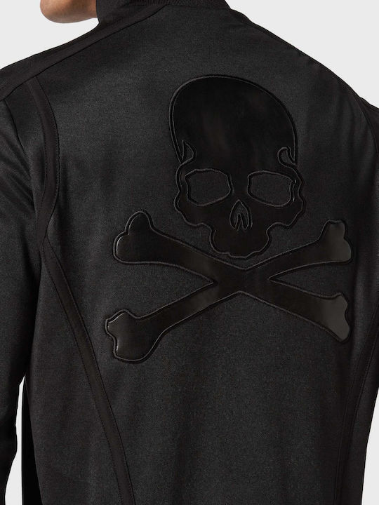 Skull&bones Sweatshirt with Hood Black