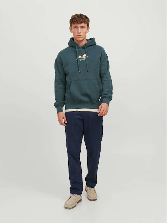 Jack & Jones Men's Sweatshirt with Hood Green