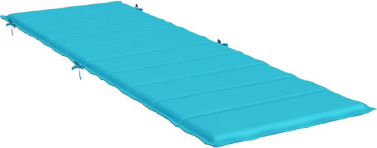 vidaXL Turquoise Sunbed Cushion with Backrest 186x58cm