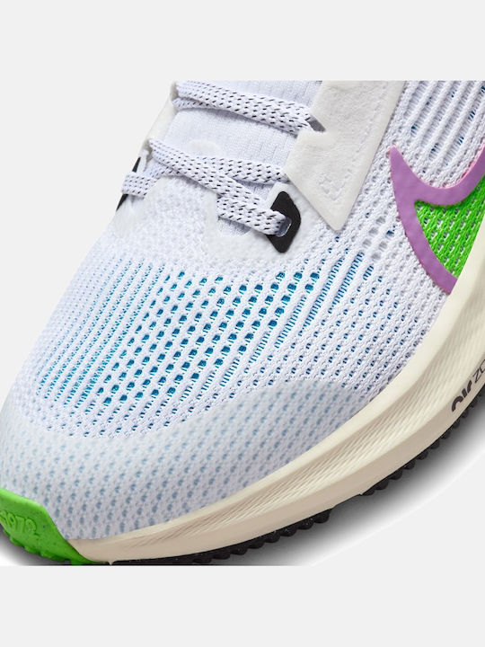 Air Zoom Pegasus 40 Se Kids Sports Shoes Running with Laces White