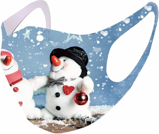 Tili Fashion Face Mask Protective Mask Fabric Kids Snowman & Santa Claus 2pcs