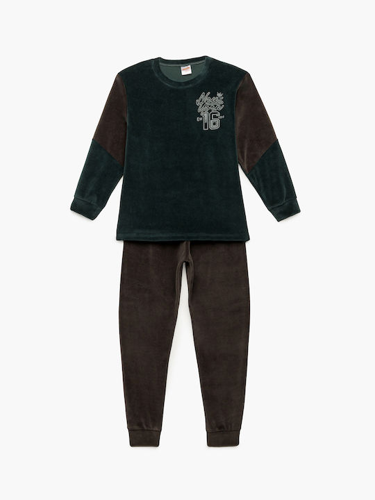 Minerva New York Set Top & Bottom Kids Pyjamas Green