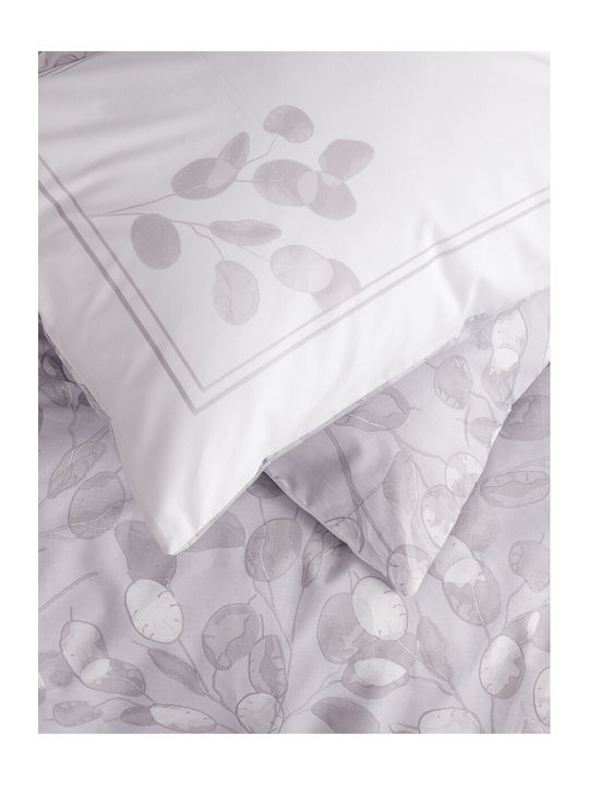 Nima Bettbezug-Set Baumwolle Einzelbett mit Kissenbezug 160x240 Nevena Lila