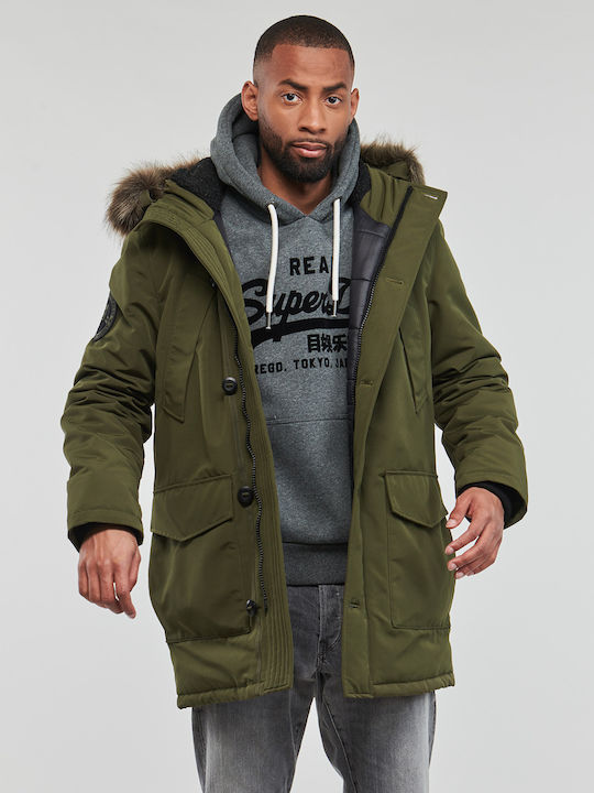 Everest Winter Jacket Parka Olive.