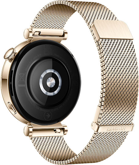 Huawei Watch GT 4 Stainless Steel 41mm Waterproof with Heart Rate Monitor (Light Gold Milanese Strap)
