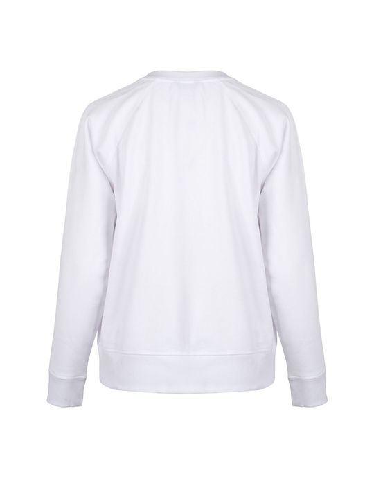 DKNY Logo Women's Long Sleeve Sweater Cotton White