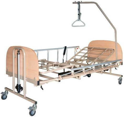Alfa Care AC–502W Електрически Полиедър Болнично Легло Електрическо Легло с Матрак Окачване и Перила