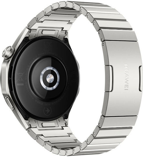 Huawei Watch GT 4 Stainless Steel 46mm Αδιάβροχο με Παλμογράφο (Grey Stainless Steel Strap)