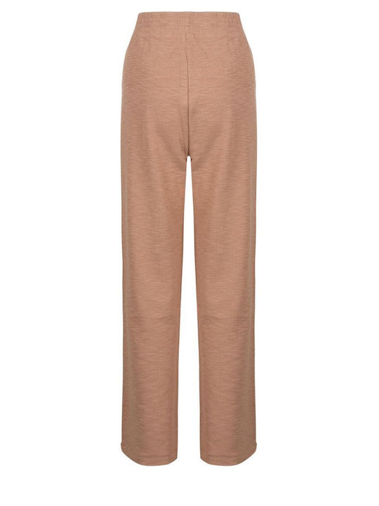 DKNY Women's Cotton Trousers Brown