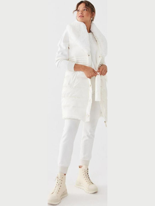 Hero Women's Short Puffer Jacket for Winter White