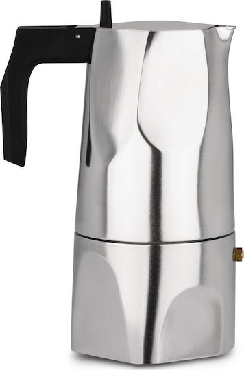 Alessi Stovetop Espresso Pot for 3Cups Silver