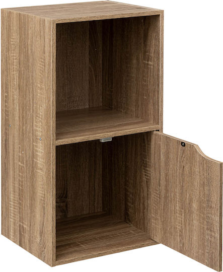 Mix Nat Floor-Standing Living Room Cabinet Made of Brown Particle Board 34.4x32x67.6cm