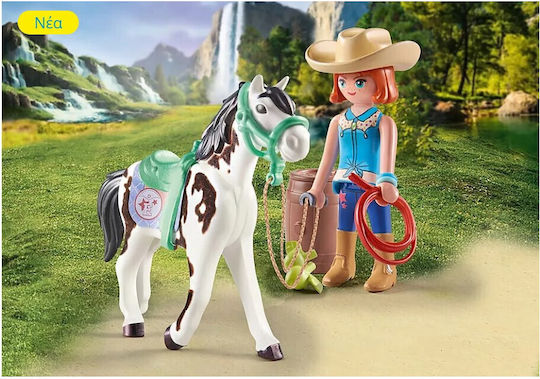 Playmobil Конете на водопада Ellie с коня Sawdust за 5-12 години