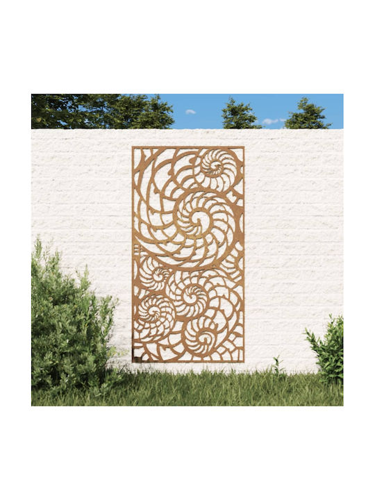 vidaXL Brown Wall Decor Made of Metal 105x55cm