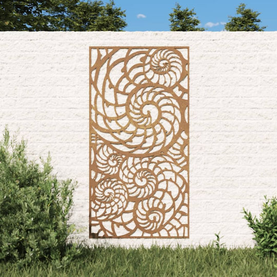vidaXL Wanddekoration Braun aus Metall 105x55cm