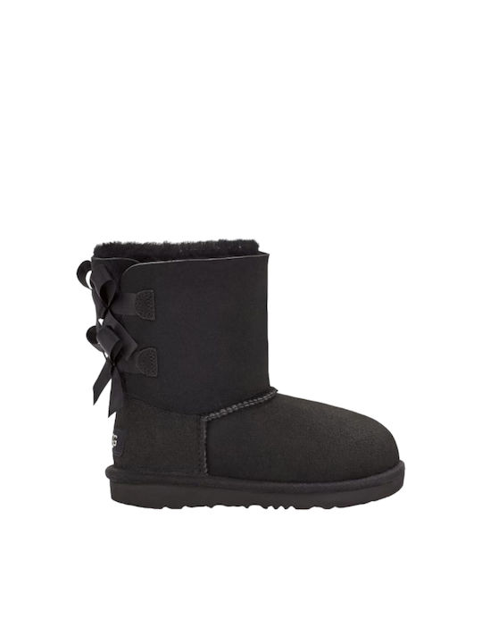 Ugg Australia Bailey Bow Ii Kids Leather Boots Black