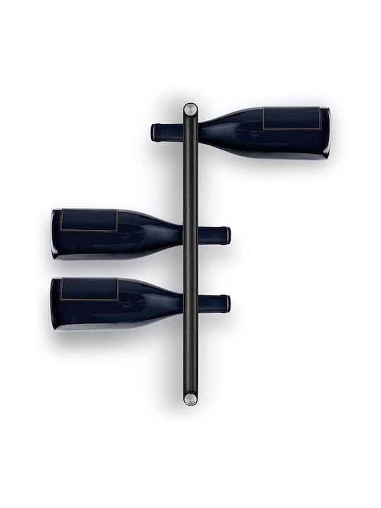 Eva Solo Nordic Kitchen Wandmontiert Flaschenhalter Hölzernes für 8 Flaschen Schwarz 6.5x46cm