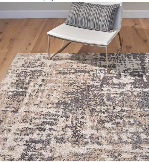 Saray Home Χαλί Ορθογώνιο Shaggy Μπεζ με γκρι 240x300cm