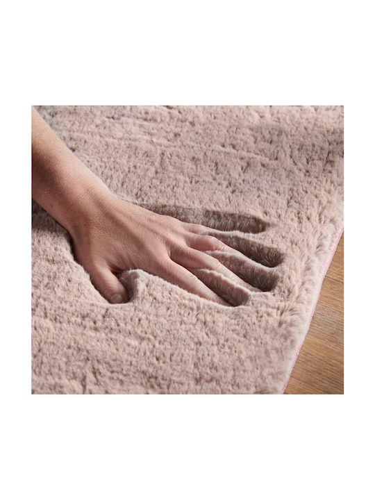 Saray Home Solid Rutschfest Teppich Rechteckig Zottelig Pelzige Powder