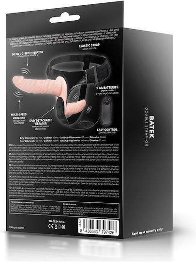 LateToBed Harness with Double Dildo and Vibration