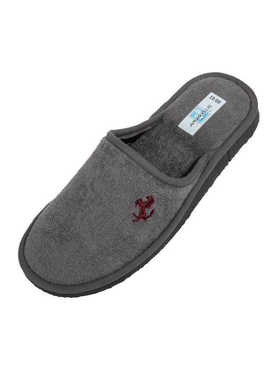 Men's Terry Slippers Gray