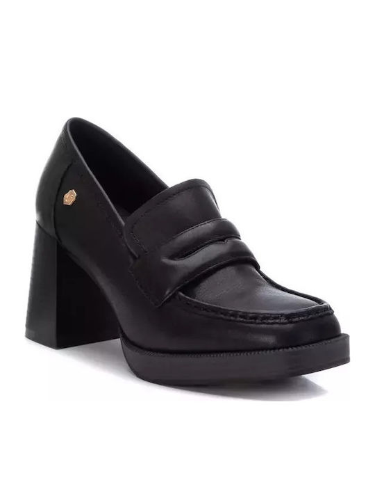 Leder Pumps Schwarz