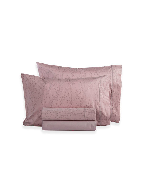 Nef-Nef Homeware Sheet Sets King Size 270x280cm. Estia Pink 4pcs