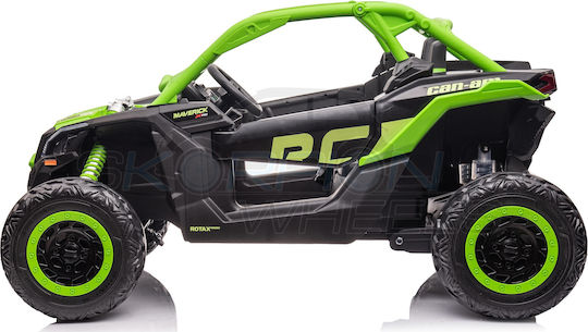 Can-am Maverick X Rc Utv Buggy Doppelsitzer Mit Fernbedienung Lizensiert 24 Volt Grünes Für 1+ Jahre