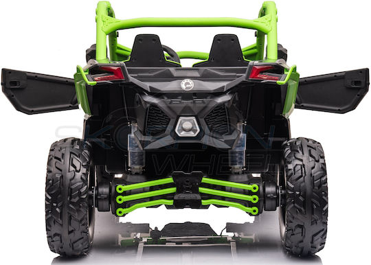 Can-am Maverick X Rc Utv Buggy Doppelsitzer Mit Fernbedienung Lizensiert 24 Volt Grünes Für 1+ Jahre