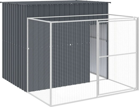 vidaXL Hundehaus Groß Metallisch Außenbereich Gray 214xx181cm