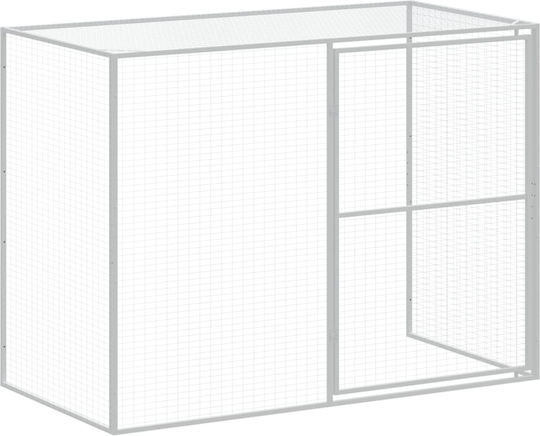 vidaXL Hundehaus Groß Metallisch Außenbereich Gray 214xx181cm