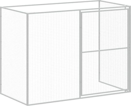 vidaXL Hundehaus Groß Metallisch Außenbereich Gray 214xx181cm