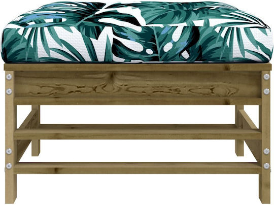 Outdoor Chair Wooden Coffee with Cushion 60x60x30cm