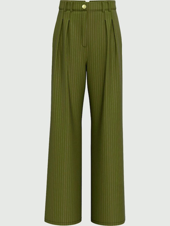 Women's Fabric Trousers Khaki