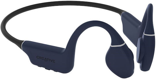 Creative Outlier Free Pro+ Bone Conduction Bluetooth Handsfree Ακουστικά με Αντοχή στον Ιδρώτα Midnight Blue / Matte Black