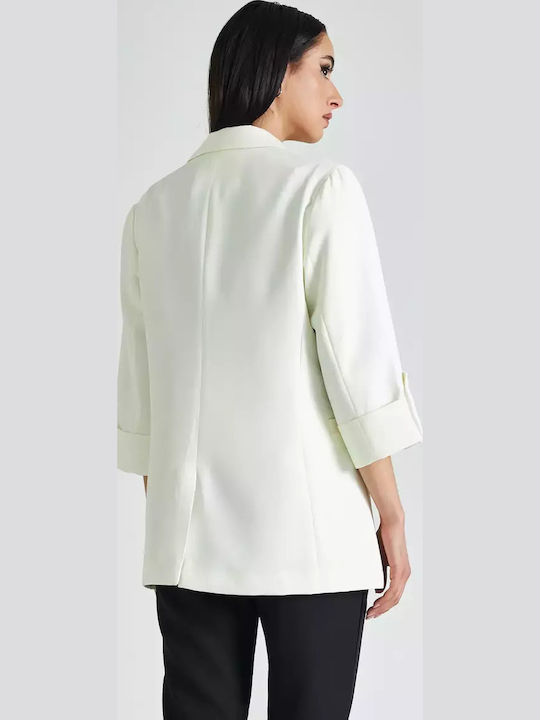 Cento Fashion Γυναικείο Σακάκι Λευκό