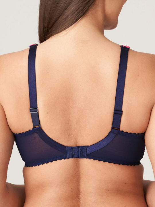 Bra without Padding Underwire Blue