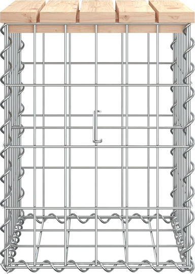 Металик Градински Табурет Куб Кафяв 33x31x42см