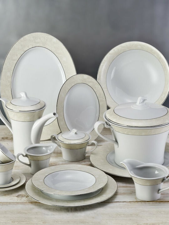 Emfasi Beige Porcelain Dinnerware Set 20pcs
