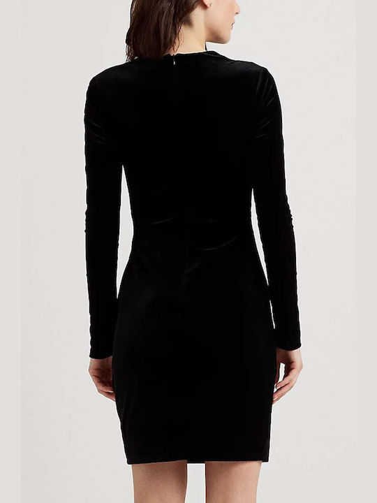 Ralph Lauren Mini Evening Dress Velvet Black