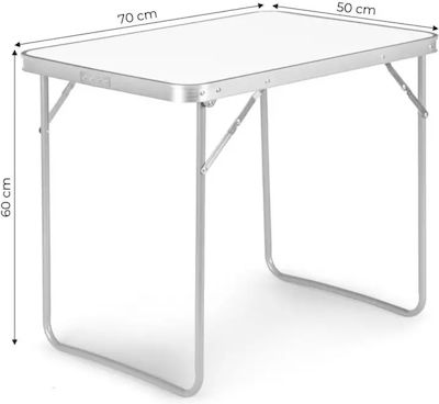 eBest Tabelle Aluminium Klappbar für Camping Campingmöbel Weiß