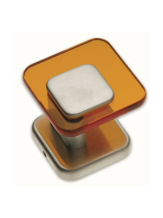 Obispa Стенна Метална Оранжева Закачалка 6x3.9x6см