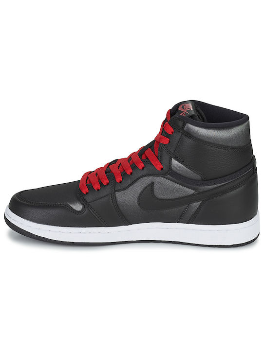 Air  1 Retro Bloodline GS Αθλητικά Παιδικά Παπούτσια Μπάσκετ με Κορδόνια Μαύρα