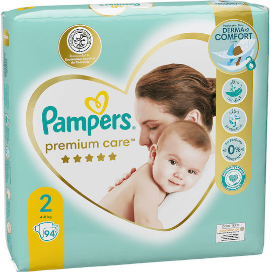 Pampers Tape Diapers Premium Care No. 2 for 4-8kg 94pcs