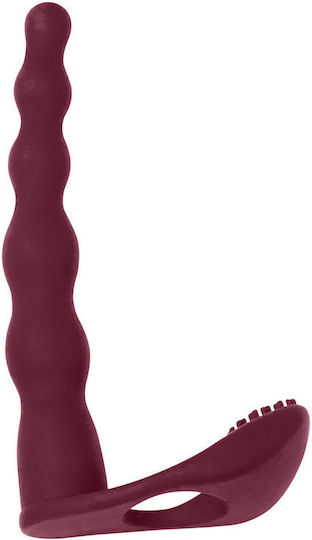 Passion Trägerlos Strap On mit Dildo in Rot Farbe