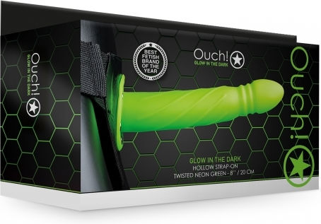 Shots Harness with Dildo in Green Color