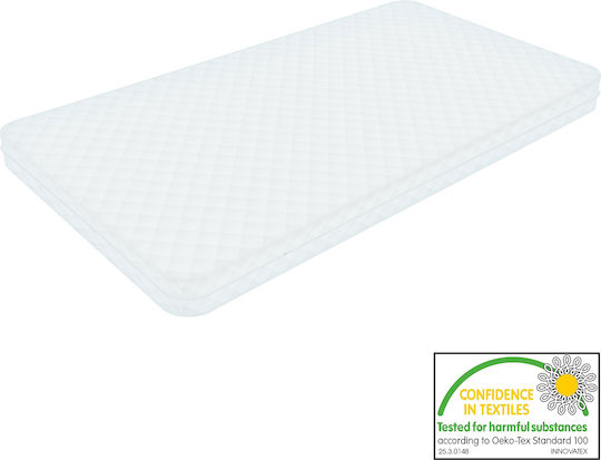 Pat Pentru Copii Montessori Clasic Single Cu Saltea Alb 80x160cm