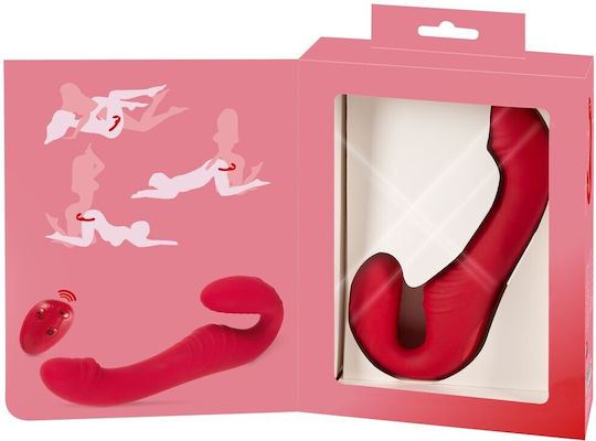 You2Toys Trägerlos Strap On mit Dildo mit Vibration in Rot Farbe