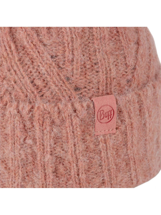 Pom Pom Beanie Unisex Beanie Knitted in Red color